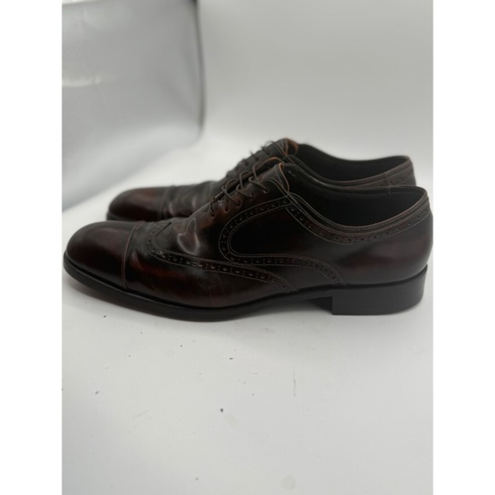 Donald J Pliner Leather Wingtip‎ Oxford Dress Shoes Brown Size 12
